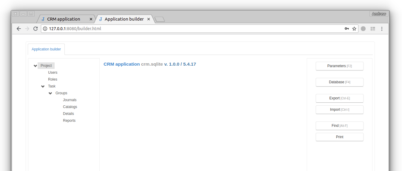 Jam.py Application builder