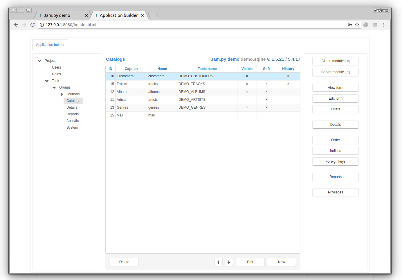 Business application builder